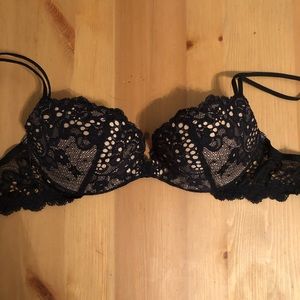 Victoria’s Secret Black Lace Padded Demi Bra